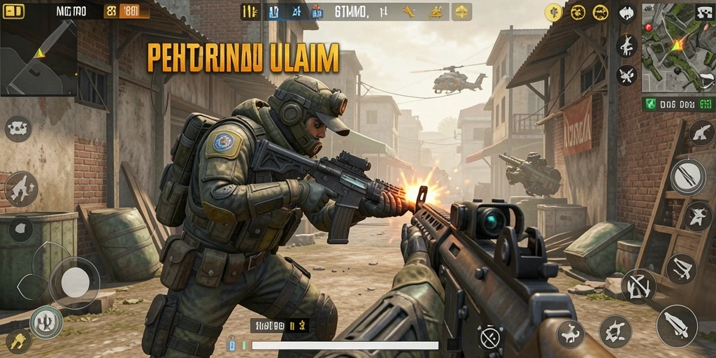 Tampilan gameplay seru dalam game FPS 8180.