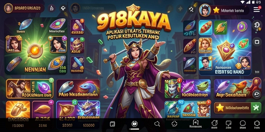 Screenshot dari aplikasi 918KAYA yang menunjukkan kemudahan penggunaan antarmuka.