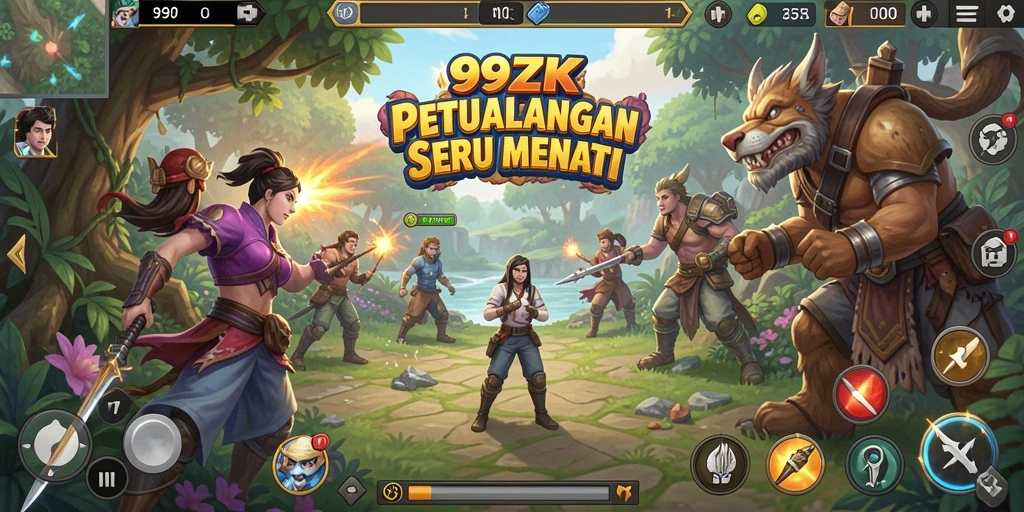 Gameplay seru dalam petualangan mendebarkan 99ZK.