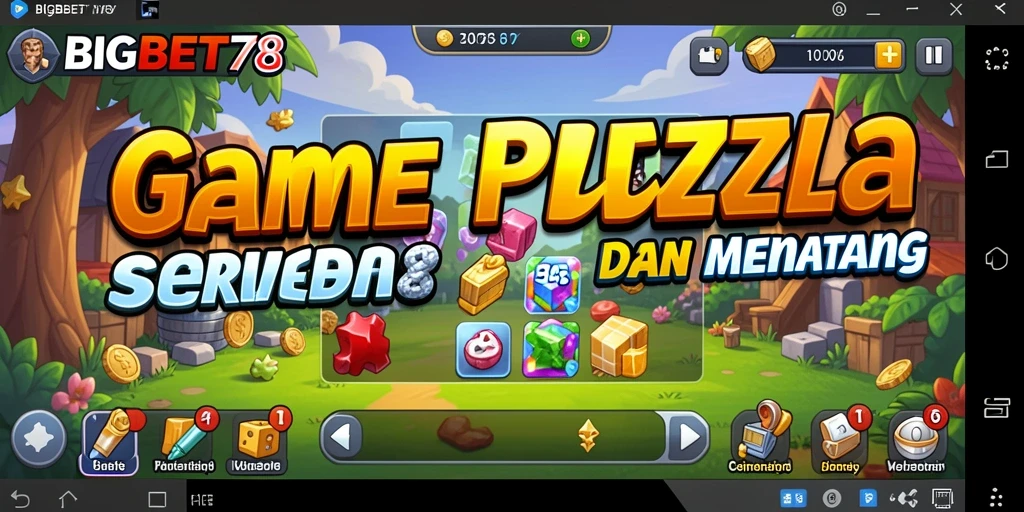 Tampilan gameplay seru dari BIGBET78 yang penuh tantangan puzzle.