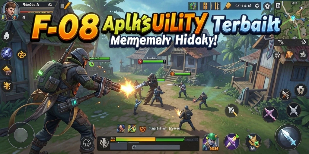 Screenshot utama dari F08 menampilkan interface yang intuitif dan ramah pengguna.