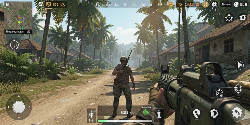 Tampilan gameplay F32 yang menarik dan interaktif.