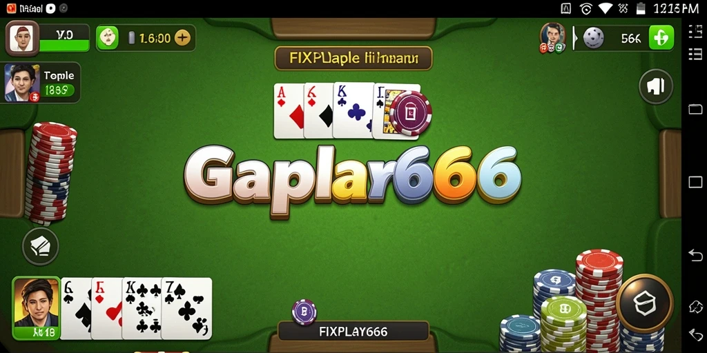 Tampilan seru antar pemain dalam permainan Gaple FIXPLAY666.