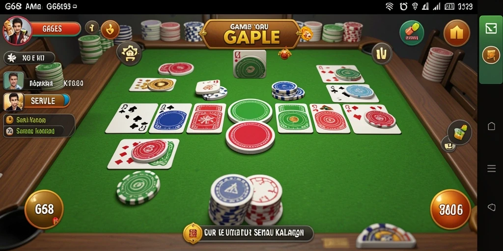 Screenshot utama G668 menampilkan gameplay Gaple yang seru dan interaktif.
