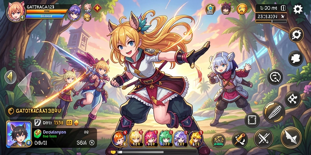 Tampilan gameplay yang seru di GATOTKACA123