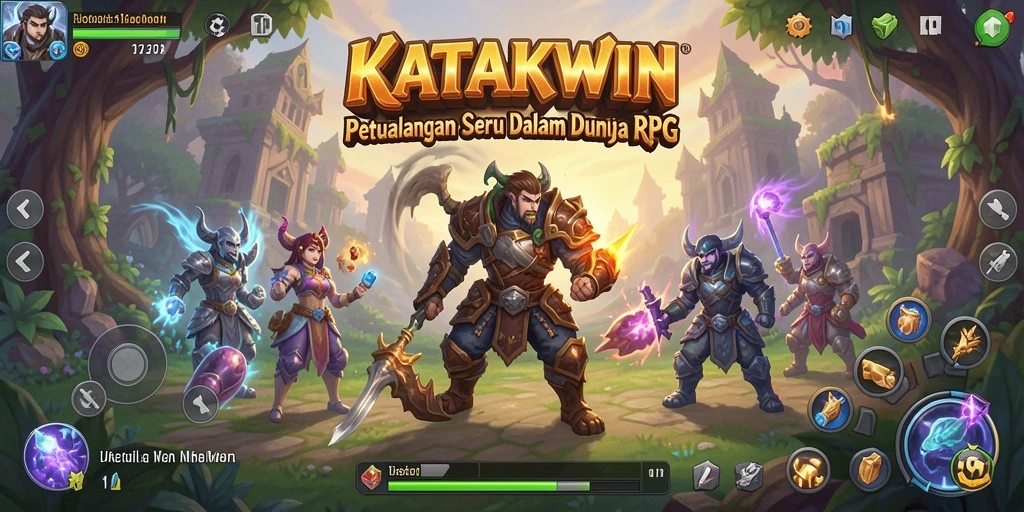 Tampilan gameplay KATAKWIN dengan aksi seru dan grafis menawan.