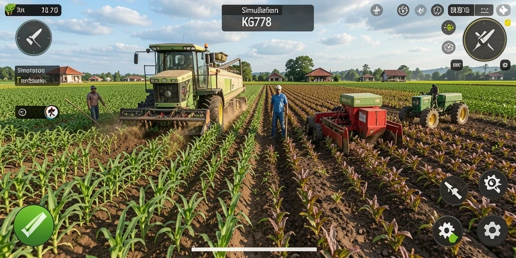 Tampilan gameplay KG778 saat bertani dengan cara yang menyenangkan.
