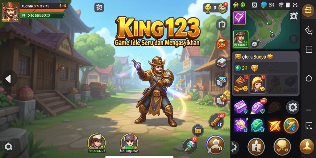 Tampilan gameplay KING123 yang menarik dengan karakter dinamis.