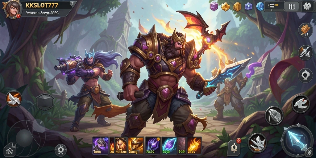 Tangkapan layar gameplay KKSLOT777 menunjukkan aksi seru dalam dunia ARPG.
