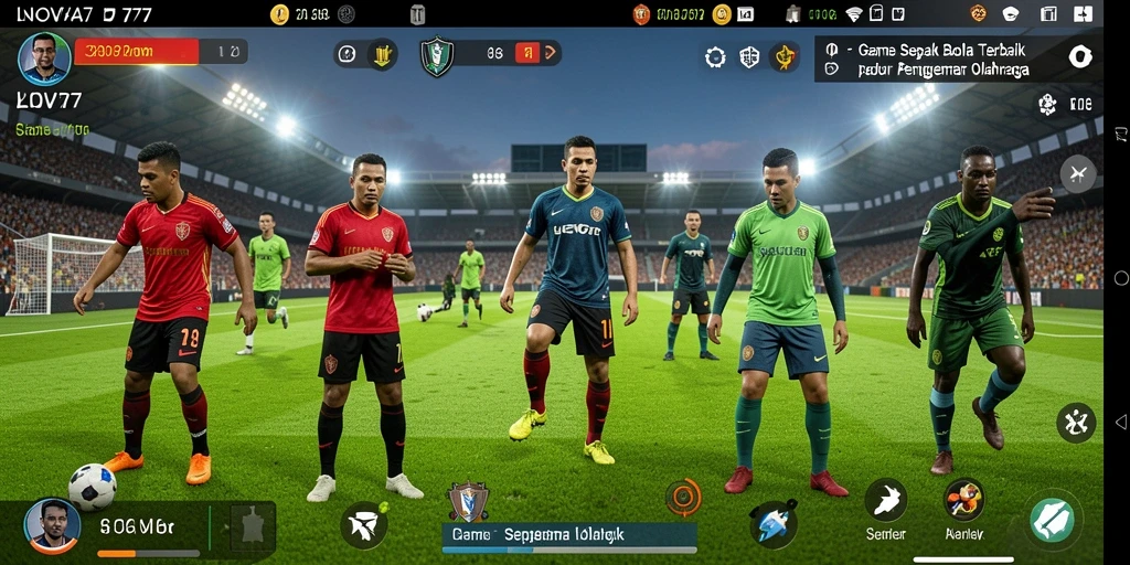 Tampilan game sepak bola LNOVA777 yang seru dan mendebarkan.