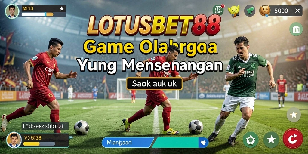 Tampilan grafik menarik dari gameplay LOTUSBET88 dalam dunia olahraga.
