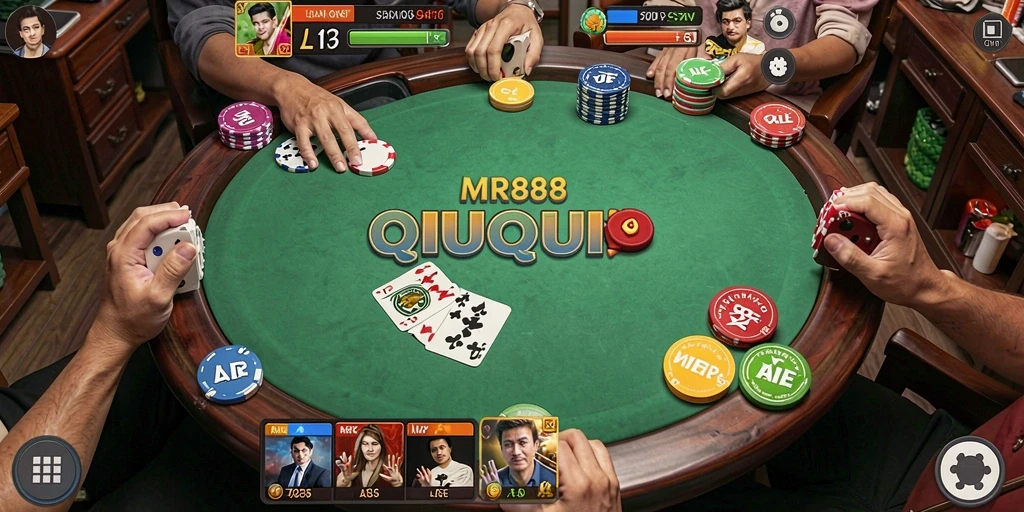Tampilan gameplay seru di MR888 dengan fitur QiuQiu yang menarik.