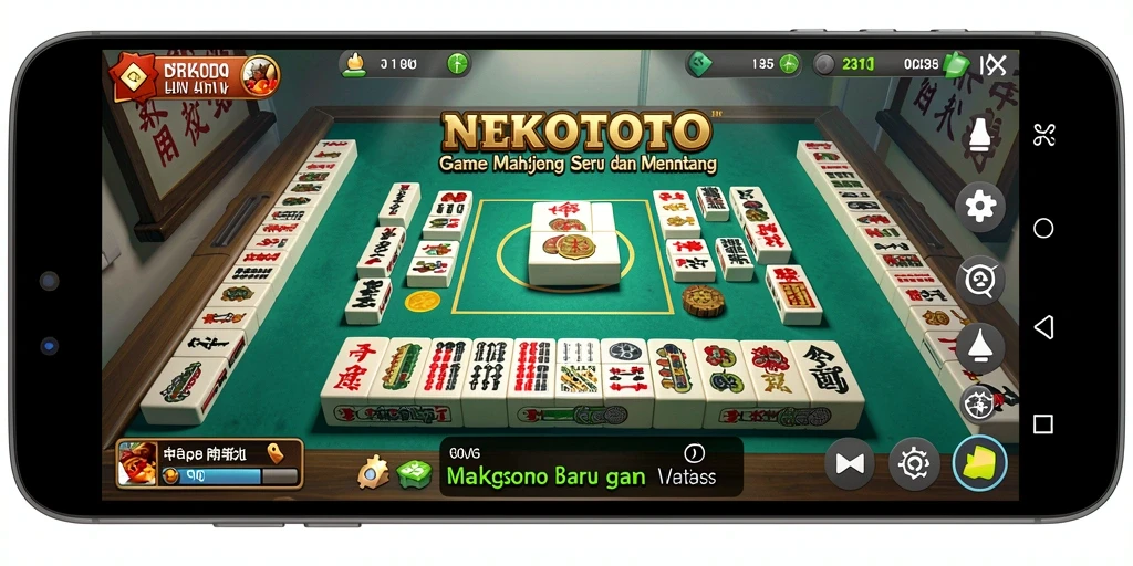 Tampilan gameplay Mahjong yang menarik di NEKOTOTO.