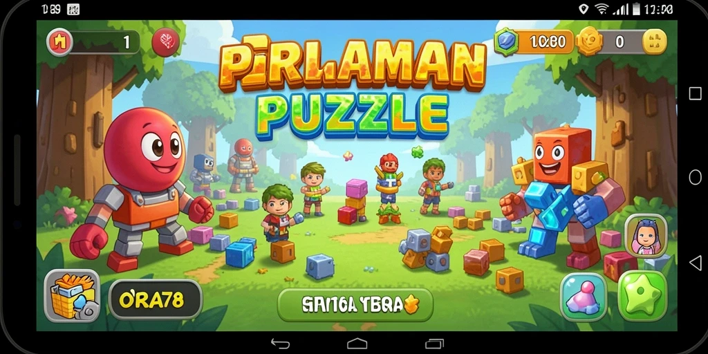 Tangkapan layar utama ORA78 menampilkan gameplay Puzzle yang seru.