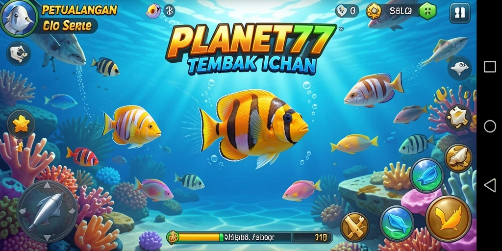 Screenshot menampilkan sesi seru gameplay Tembak Ikan.
