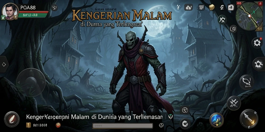 Screenshot menampilkan suasana gameplay yang menyeramkan dalam POA88.