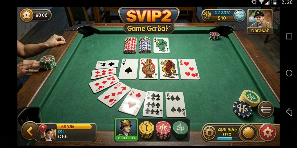 Tampilan gameplay Gaple yang mengasyikkan di SVIP2.