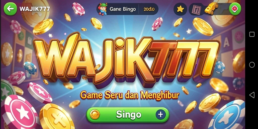 Screenshot utama WAJIK777 menampilkan gameplay Bingo yang seru.