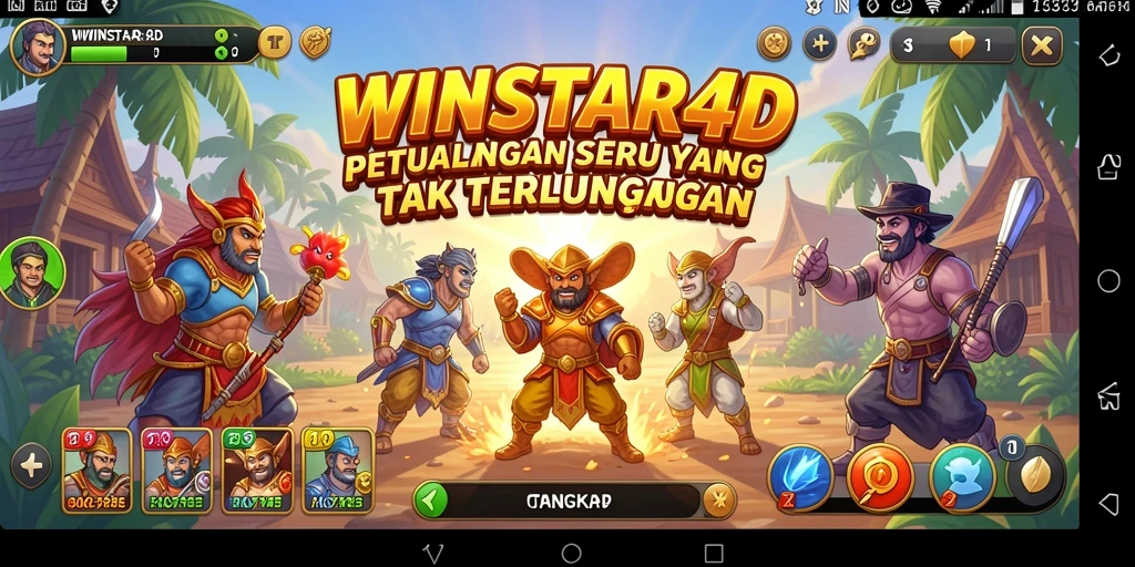 Tampilan gameplay yang seru dan menantang dalam WINSTAR4D.